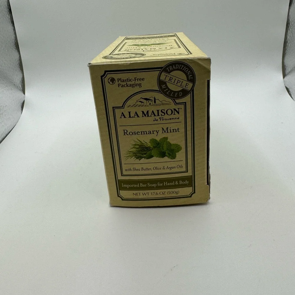 A LA Maison de Provence Rosemary Mint 5 Pack‎ Hand & Body Bar Soap NEW